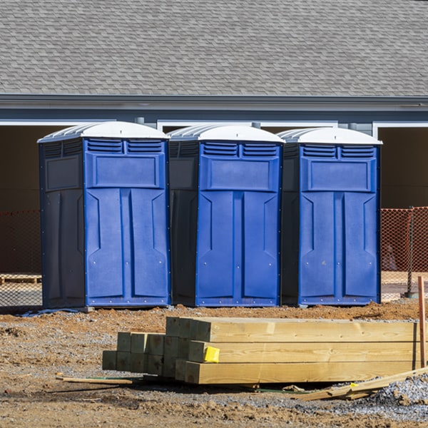 how often are the porta potties cleaned and serviced during a rental period in Pullman